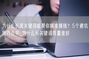 为什么长尾关键词能帮你精准搞钱？5个避坑技巧公开_为什么长关键词质量度好